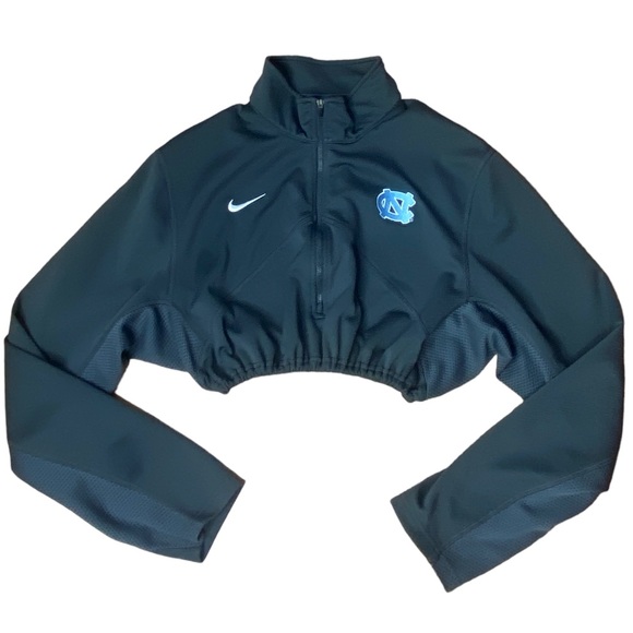 University of North Carolina Reworked Quarter Zip Crop Pullover - Picture 2 of 4
